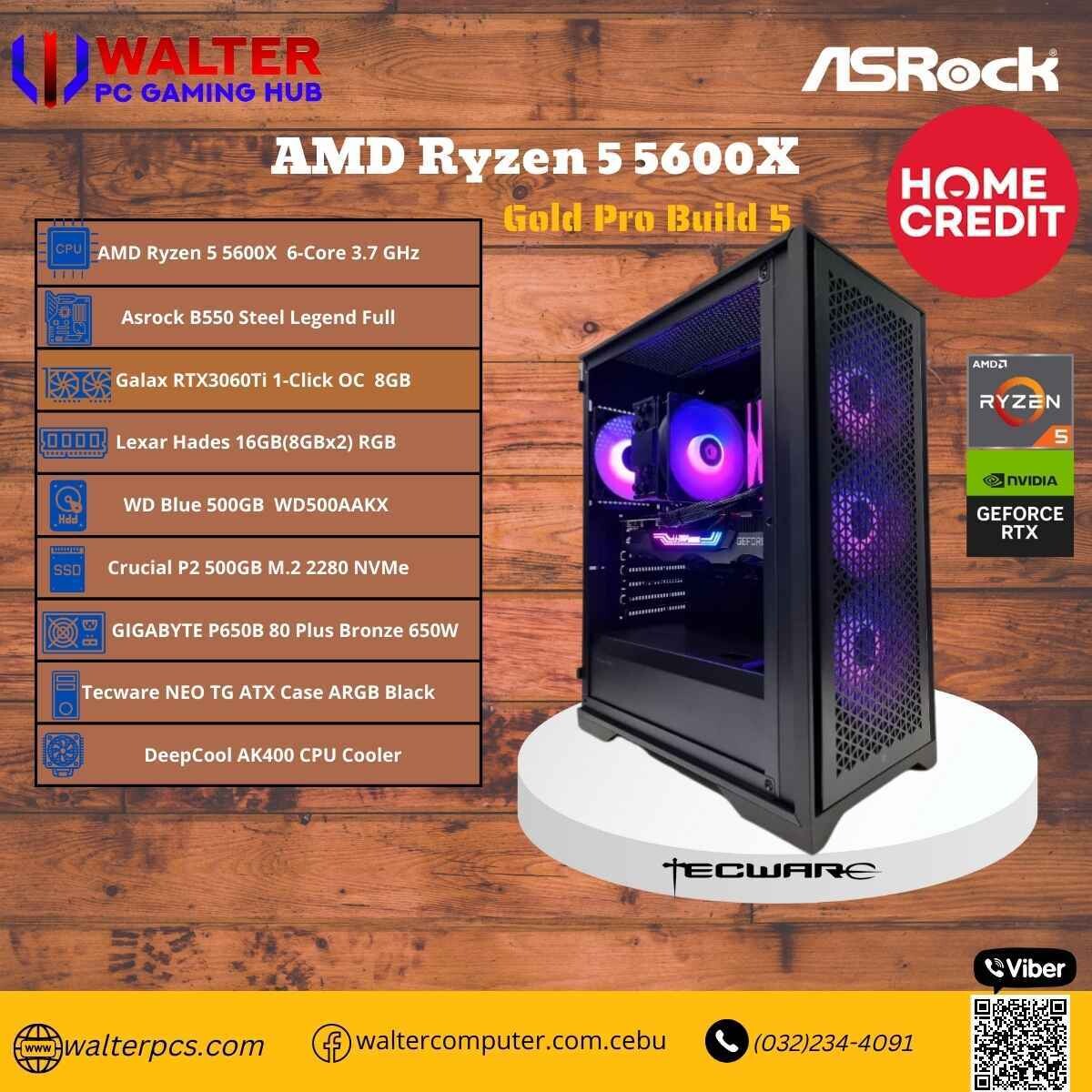 ​AMD Ryzen 5 5600x RTX 3060  B550 16gb ddr4 rgb