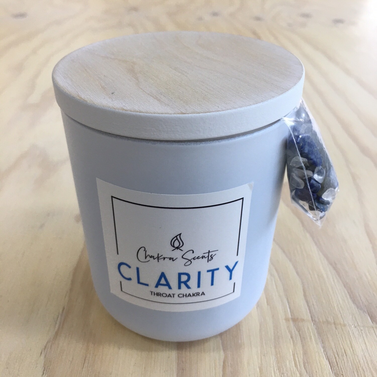CLARITY - Positive & Uplifted
Throat Chakra Candle
Eucalyptus, Peppermint & Menthol