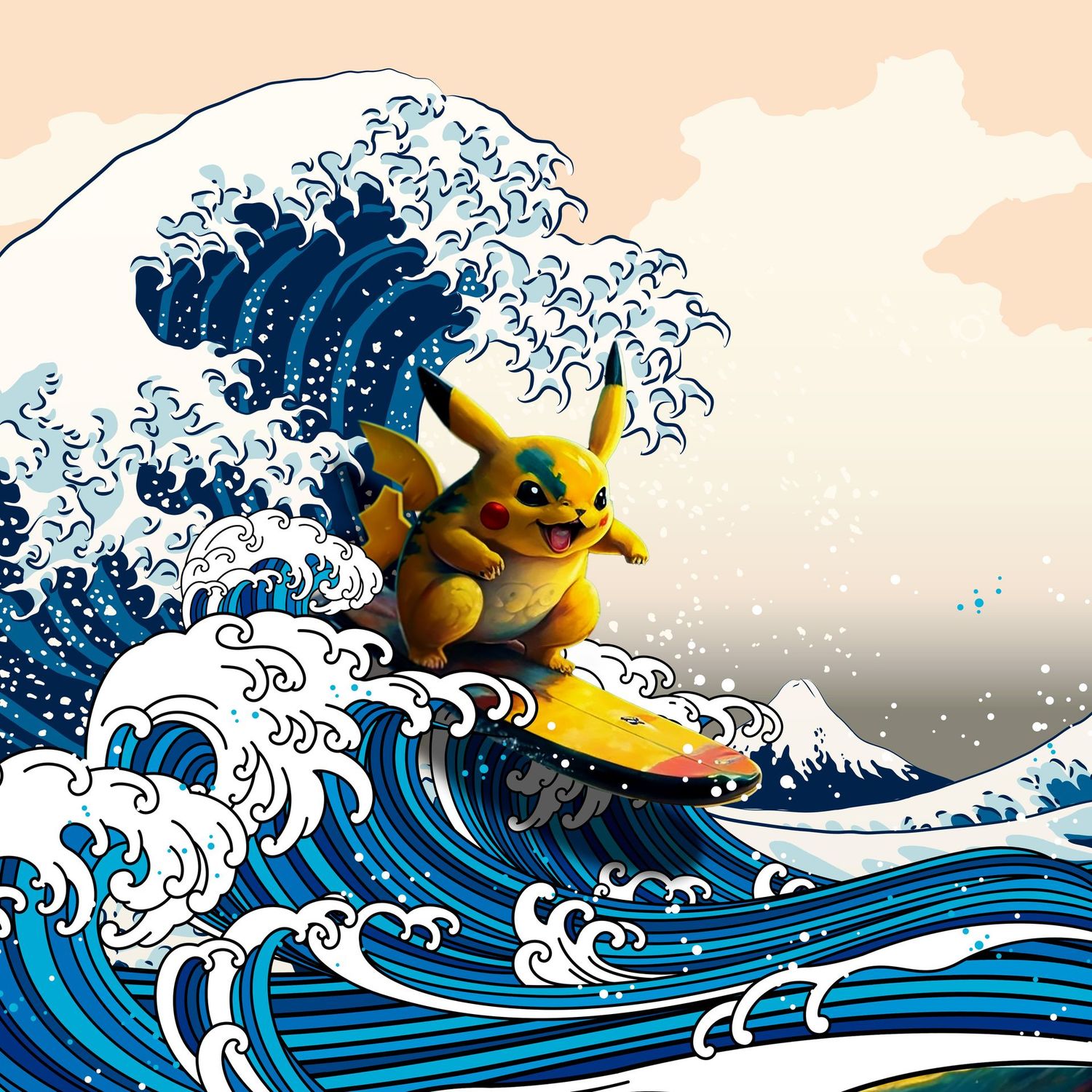 La grande vague de Pikachu