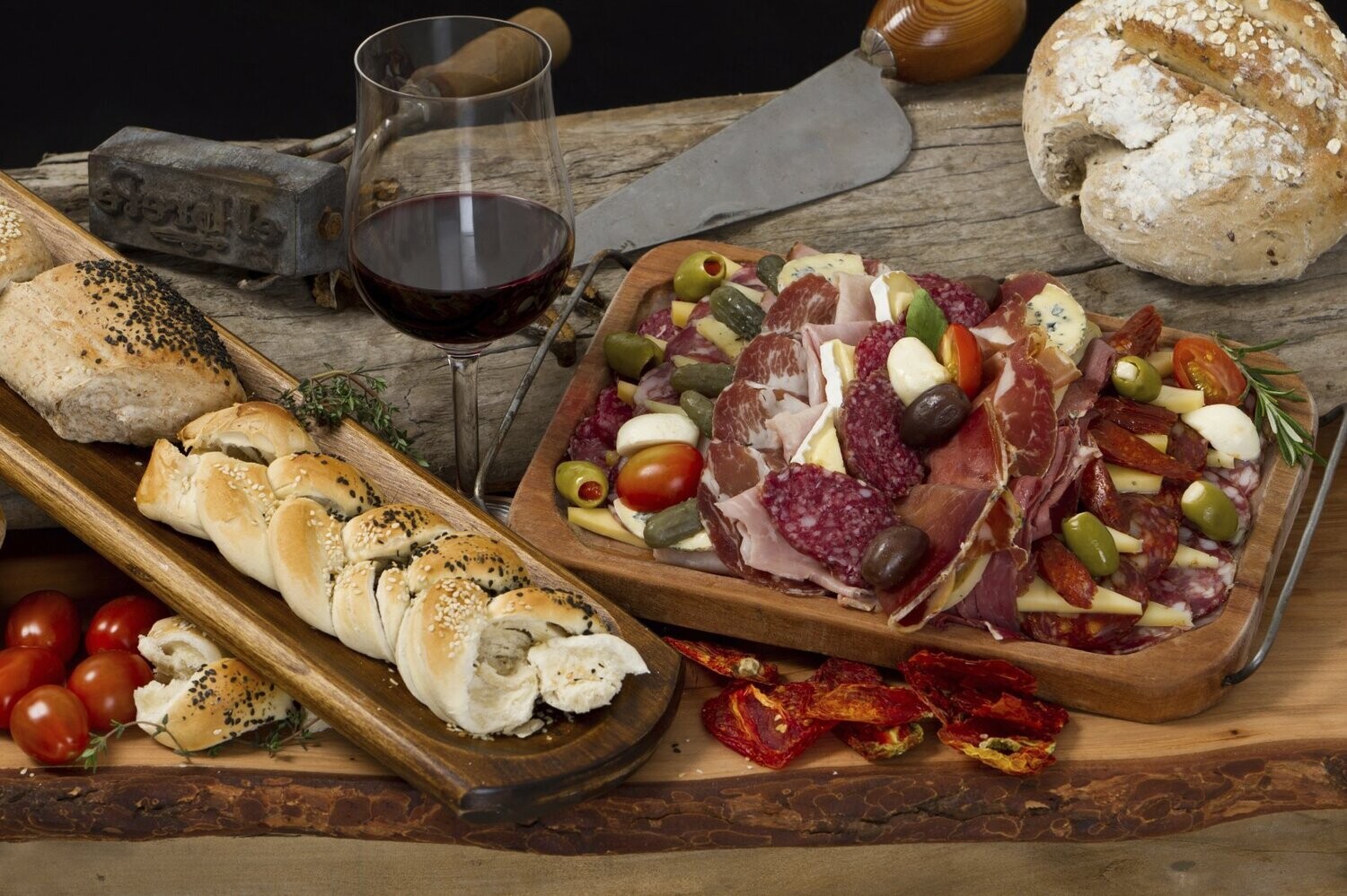 Tabla de embutidos ibericos de bellota