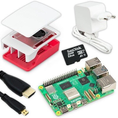 Raspberry Pi5 4GB Red/White Essentials Kit