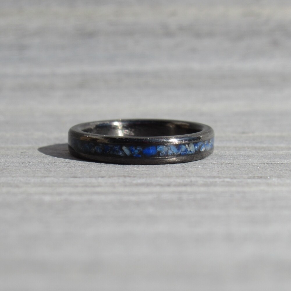 Karbon prstan Lapis Lazuli ženski