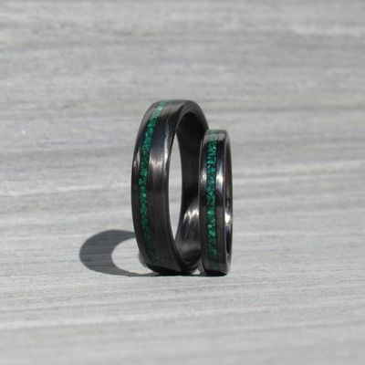 Set karbonskih prstanov Malahit