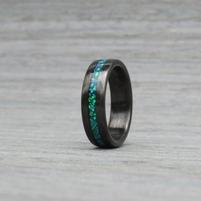 Karbon prstan opal ženski