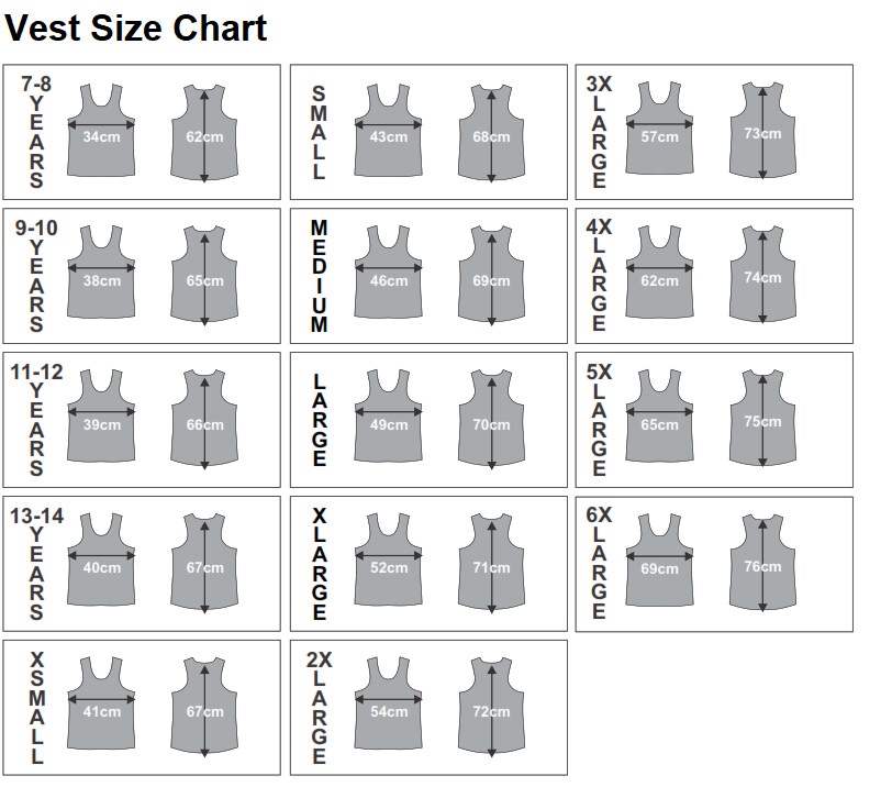 Compulsory Race Wear - VESTS