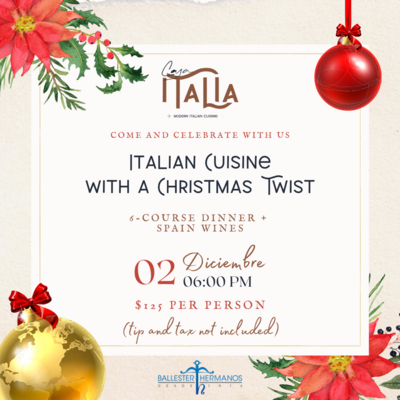 Italian Cuisine with a Christmas Twist Italian Cuisine with a Christmas Twist