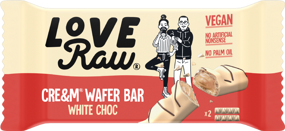 The White Choc Cre&m® Wafer Bar, by Love Raw
