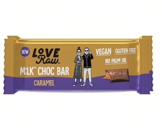 Caramel M:lk Chocolate Bar, by Love Raw