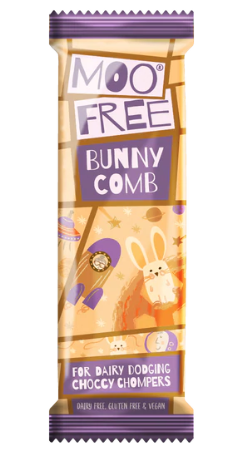 Mini Vegan Bunnycomb Bar, by Moo Free