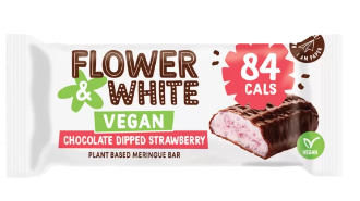 Chocolate Dipped Strawberry Meringue Bar, by Flower & White