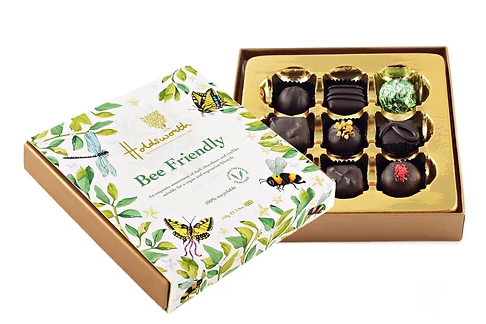 Holdsworth Chocolates Bee Friendly Vegan Chocolate Truffle Gift Box