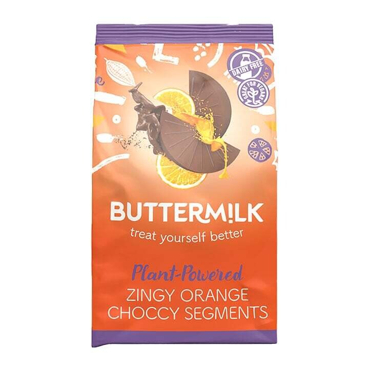 Buttermilk Plant-Powered Zingy Orange Choccy Segments (&quot;Best by&quot; Oct 8)