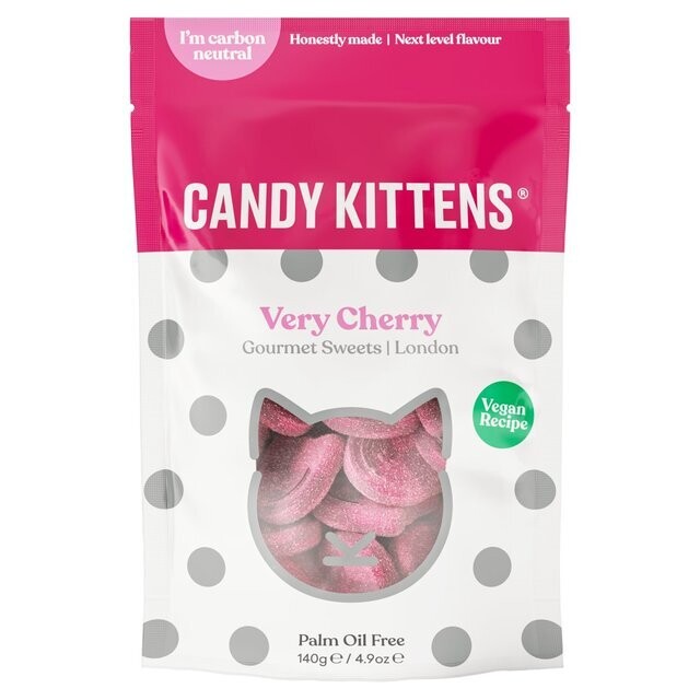 Candy Kittens Very Cherry Gourmet Sweets Sharing Bag (&quot;Best by&quot;  Oct 18)