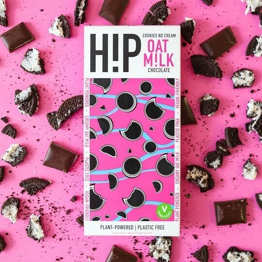 Cookies No Cream Oat Milk Chocolate Bar, by H!P Chocolate (HIP)