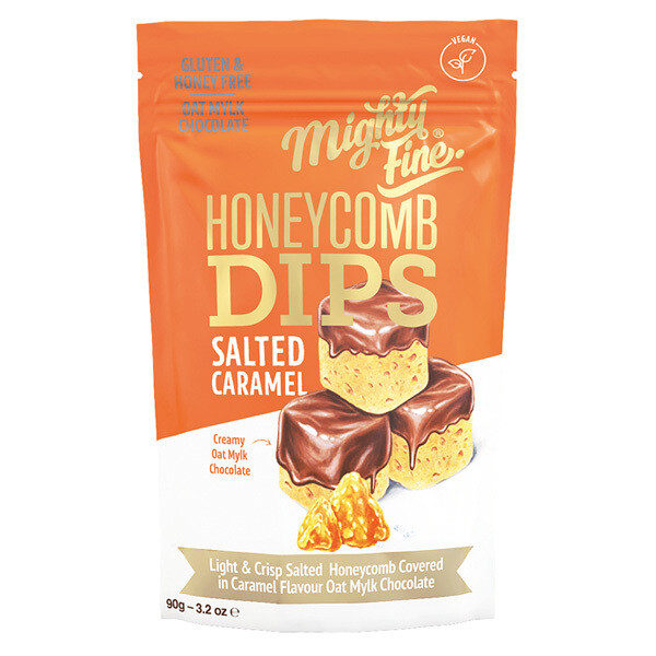 Mighty Fine Salted Caramel Honeycomb Dips