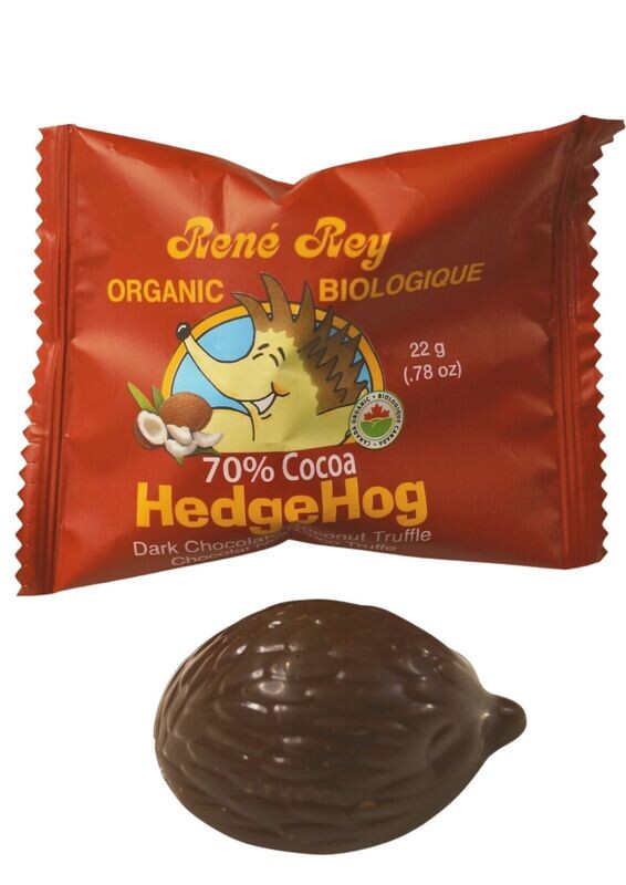 Organic Dark Chocolate Coconut HedgeHog Truffle, by René Rey