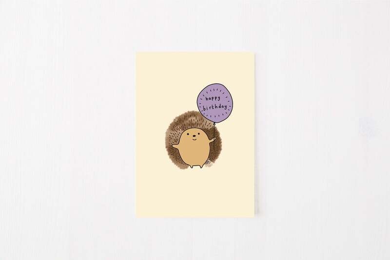 Greeting Card: Happy Birthday Hedgehog