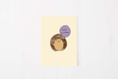 Greeting Card: Happy Birthday Hedgehog