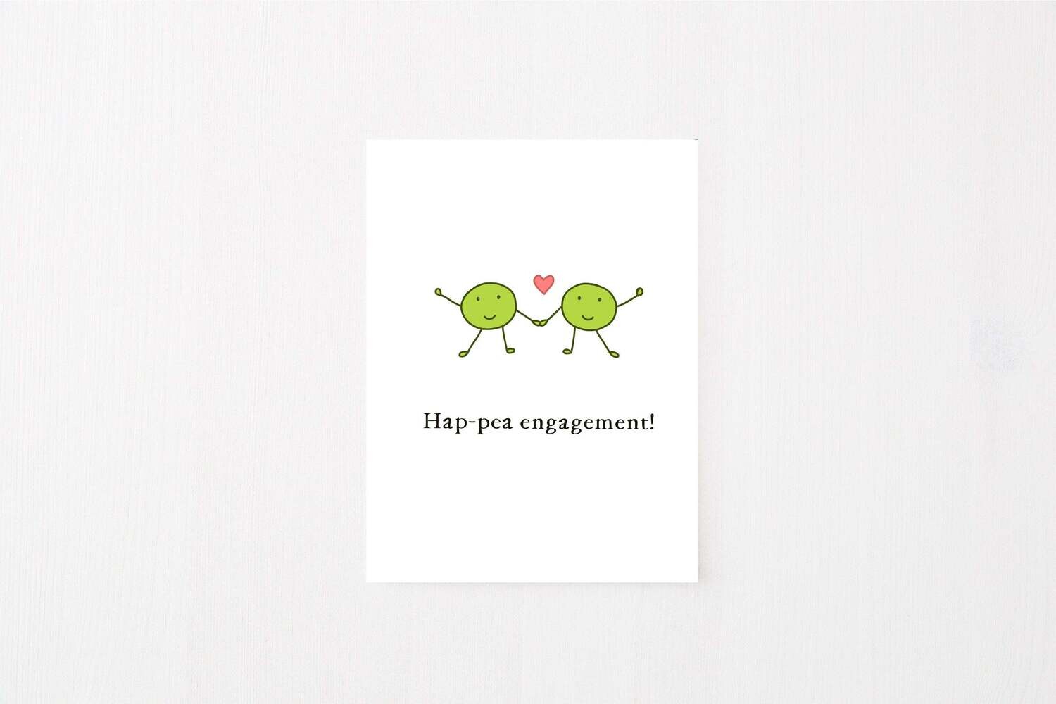 Greeting Card: Hap-pea Engagement