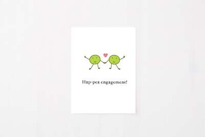 Greeting Card: Hap-pea Engagement