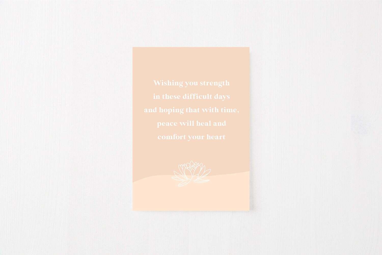 Greeting Card: Wishing You Peace and Comfort