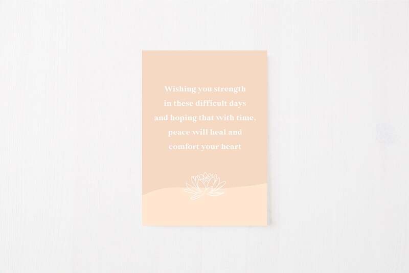 Greeting Card: Wishing You Peace and Comfort