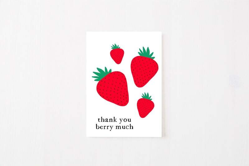 Greeting Card: Thank You Berry Much