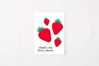 Greeting Card: Thank You Berry Much
