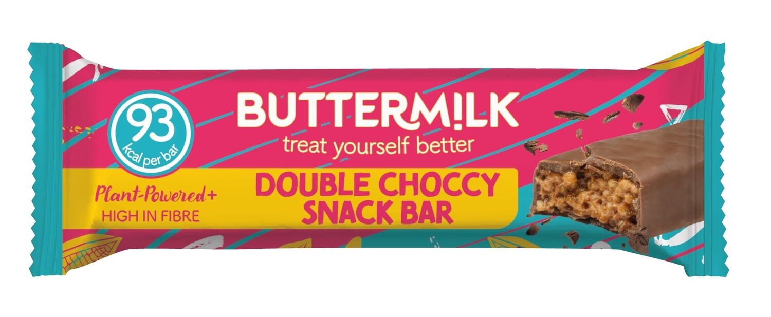 Double Choccy Snack Bar by Buttermilk (Multi-pack of 3 x 93 calorie bars)