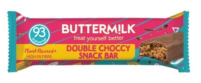 Double Choccy Snack Bar, by Buttermilk  (Multi-pack of 3 x 93 calorie bars)