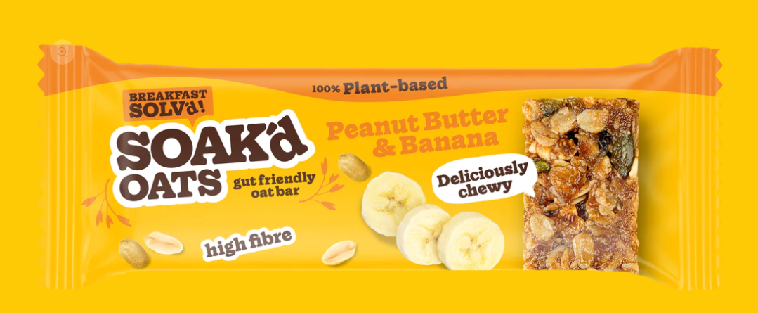 Soak'd Oats Peanut Butter & Banana Oat Bars