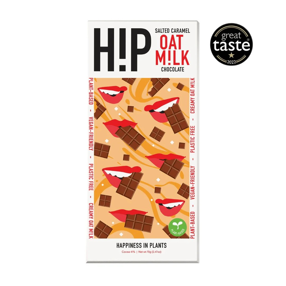 Salted Caramel Oat M!lk Chocolate, by H!p Chocolate (HIP)