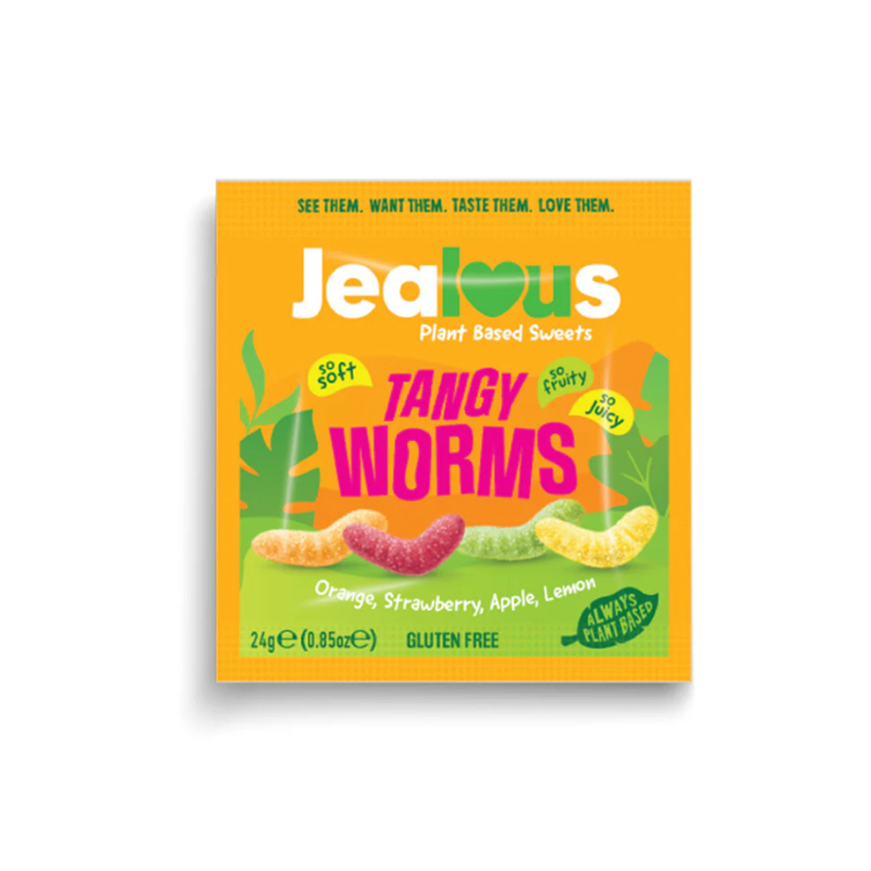 Jealous Sweets Tangy Worms Shot Bag