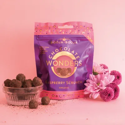 Raspberry Scrunch Chocolate Wonders, by Booja Booja Raspberry Scrunch Chocolate Wonders, by Booja Booja
