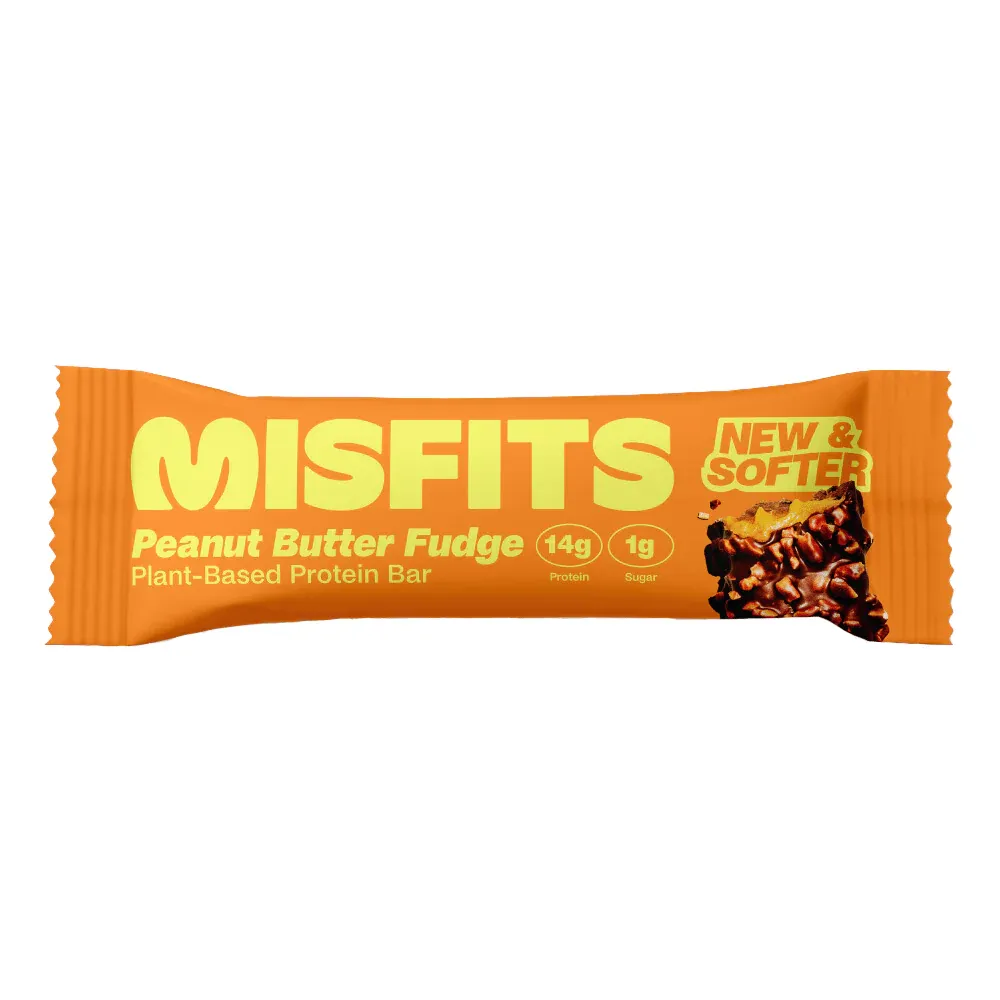 Peanut Butter Fudge Vegan Protein Bar, by Misfits (&quot;Best by&quot; Sept 2025)