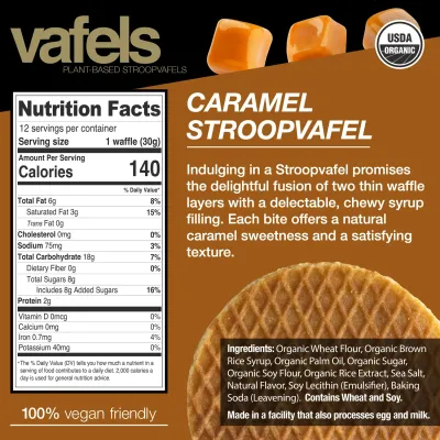 Organic Caramel Stroopvafel, by Vafels (Stroopwafel)