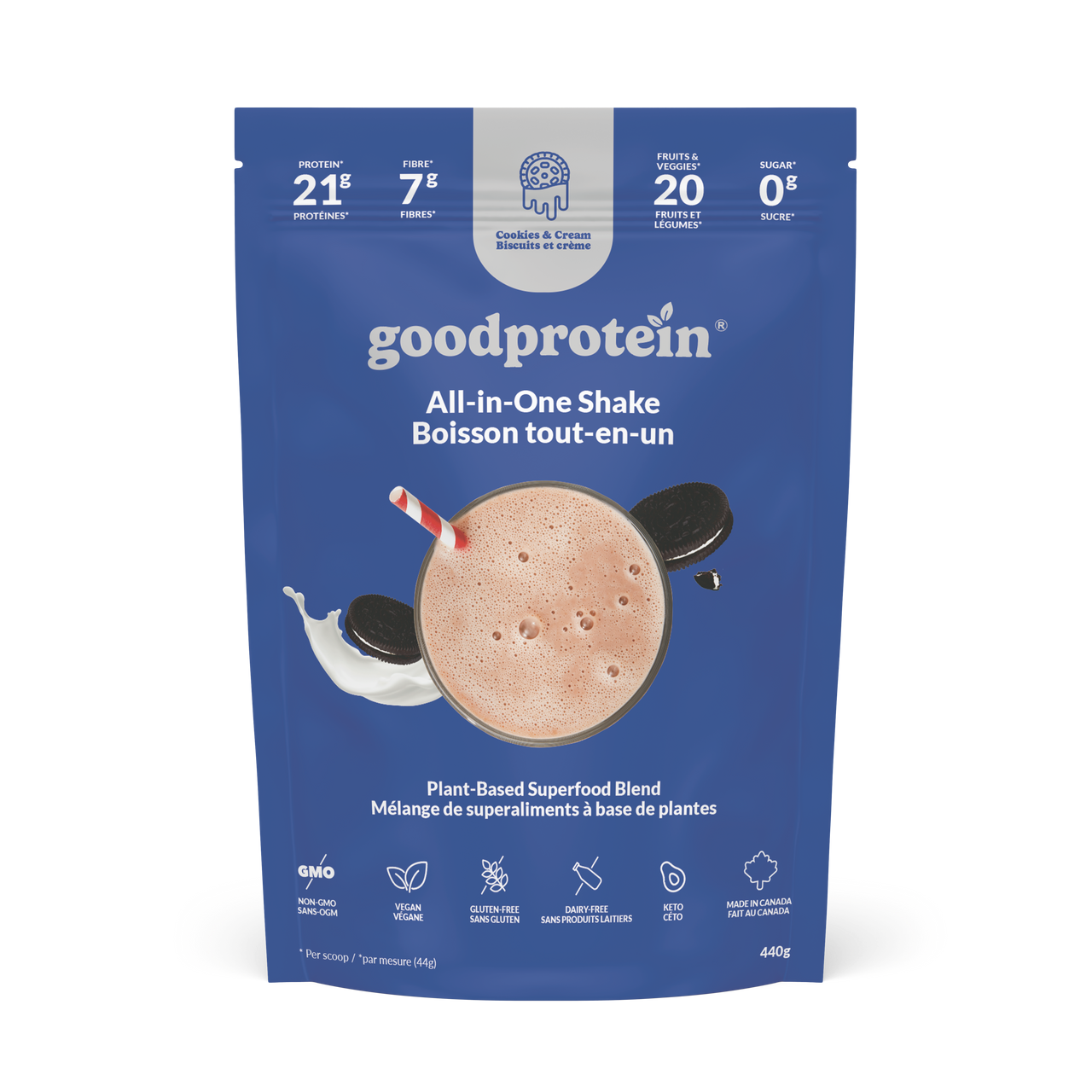 Cookies &amp; Cream Protein Powder, by Good Protein