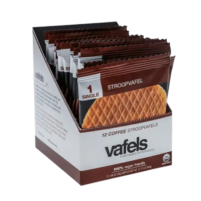 (WHOLESALE) Organic Coffee Stroopvafel, by Vafels (Stroopwafel) - cs 12