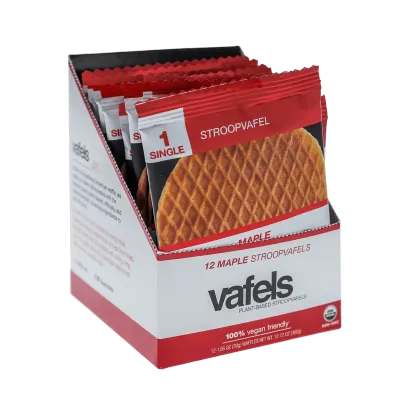 (WHOLESALE) Organic Maple Stroopvafel, by Vafels (Stroopwafel) cs 12