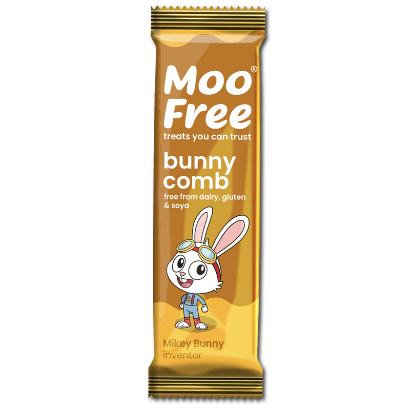 Mini Vegan Bunnycomb Bar, by Moo Free