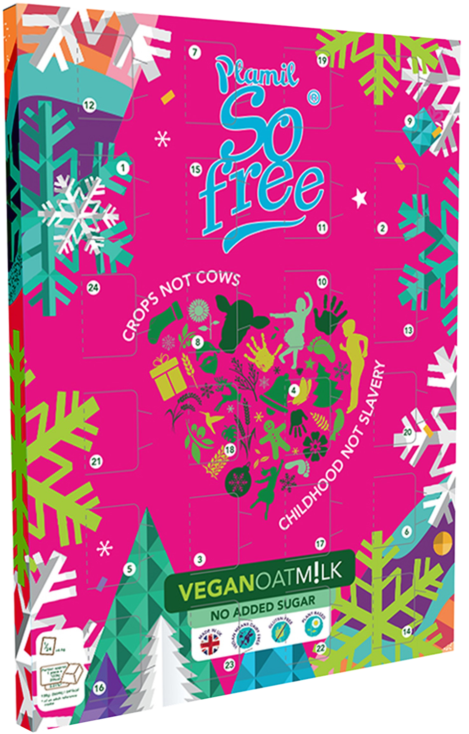 Oat M!lk Chocolate Advent Calendar, by Plamil So Free - NO ADDED SUGAR