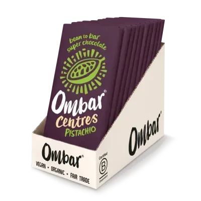 Pistachio Centre Chocolate Bar, by Ombar - LIMIT 1