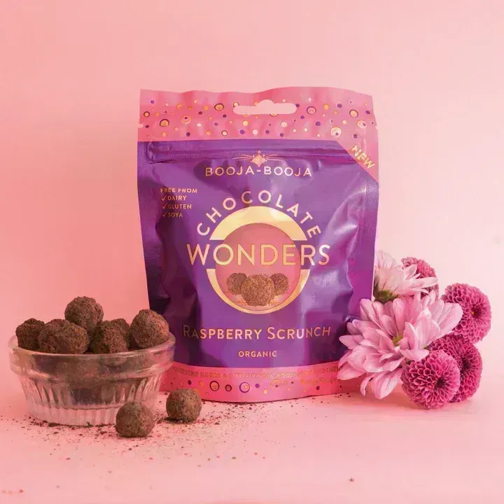 Raspberry Scrunch Chocolate Wonders, by Booja Booja