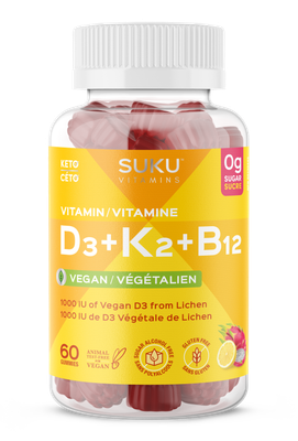 D3 & K2 & B12, by SUKU (60 gummies) D3 & K2 & B12, by SUKU (60 gummies)