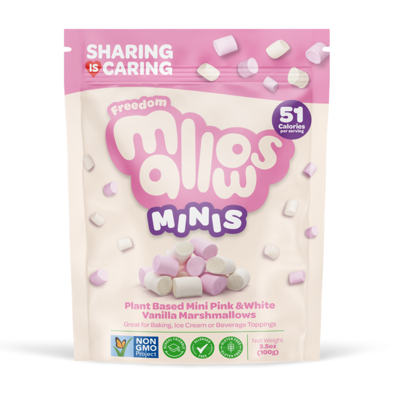 Mini Pink &amp; White Mallows, by Freedom Mallows ("Best by" Oct 11)