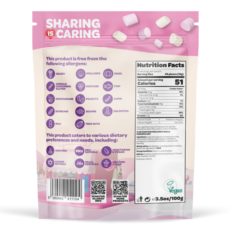 Mini Pink &amp; White Mallows, by Freedom Mallows