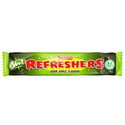 Swizzels Refreshers Sour Apple Chew Bars ("Best by" April 30)