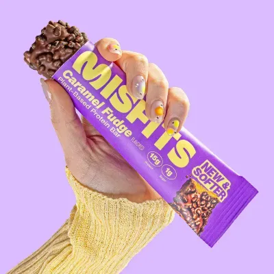 Caramel Fudge Plant-Based Protein Bar, by Misfits LIMIT 2