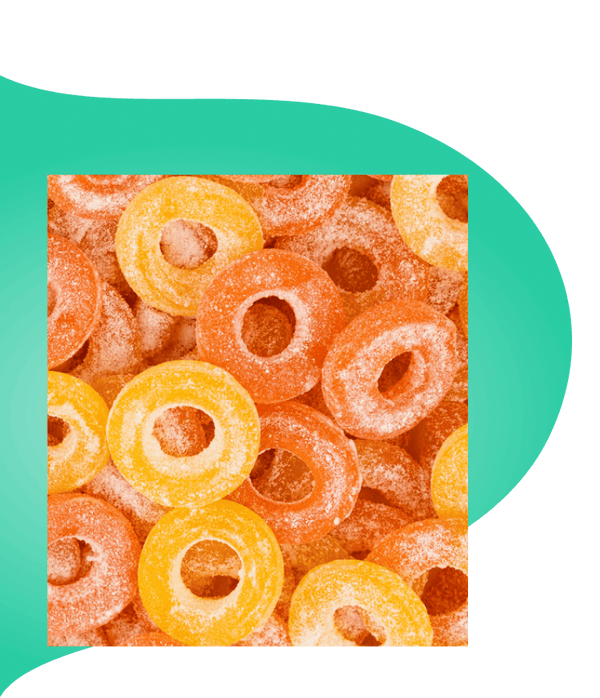 Peach Rings, by Smart Sweets