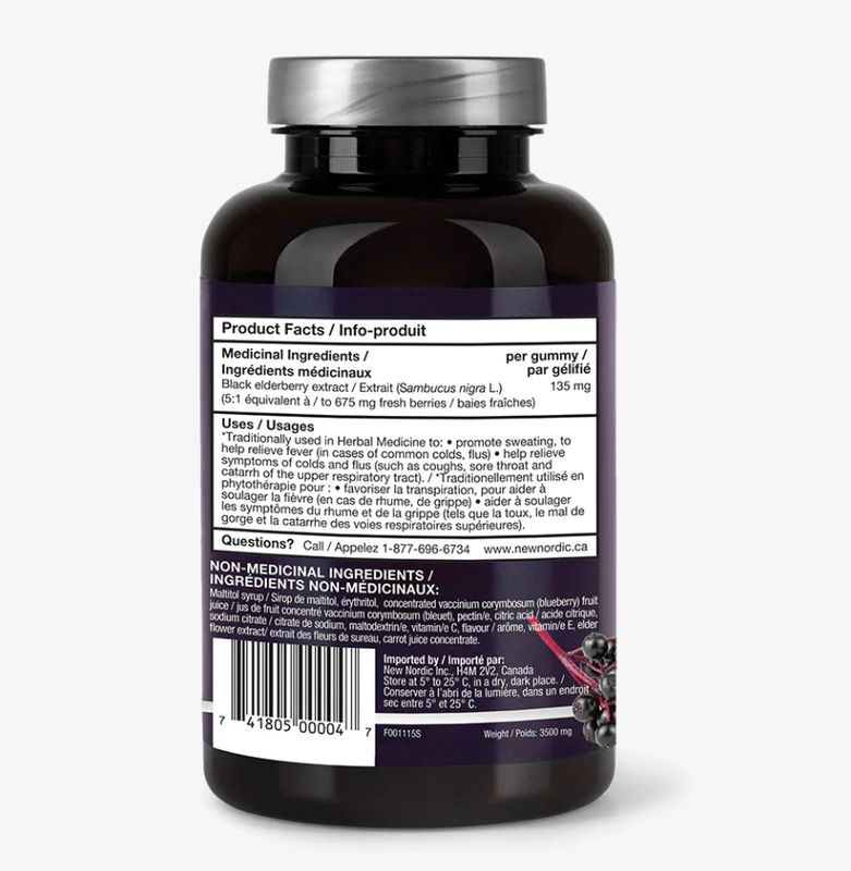 Elderberry Gummies, by New Nordic (60 count)